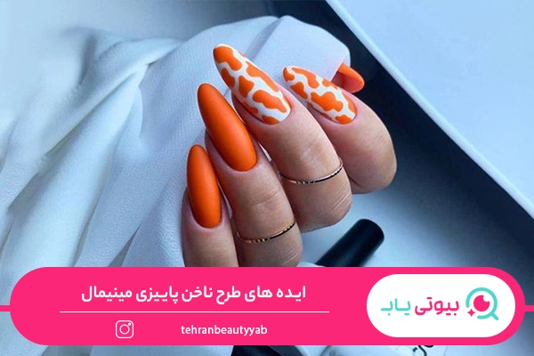 طرح ناخن پاییزی مینیمال