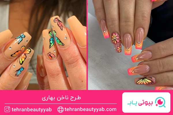 طرح ناخن بهاری