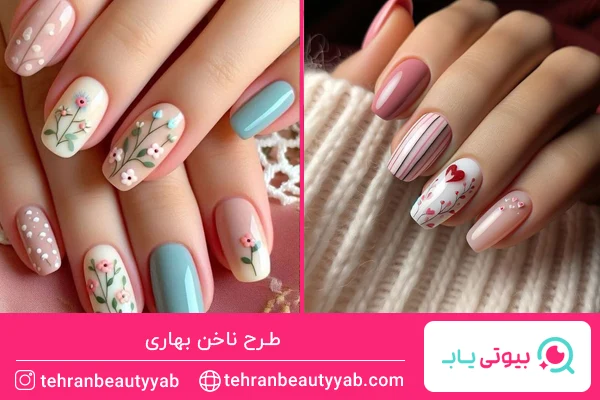 طرح ناخن بهاری