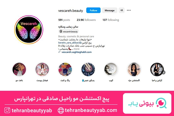 اکستنشن مو در تهرانپارس