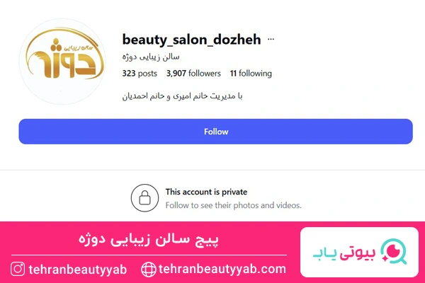 پیج سالن زیبایی دوژه